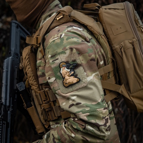 M-TAC Naszywka na rzep Morale Patch Tactical Girl #6 White Coyote V1 PVC
