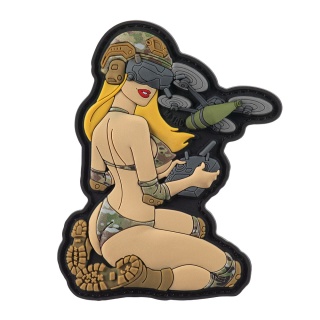 M-TAC Naszywka na rzep Morale Patch Tactical Girl #6 Yellow MC V2 PVC