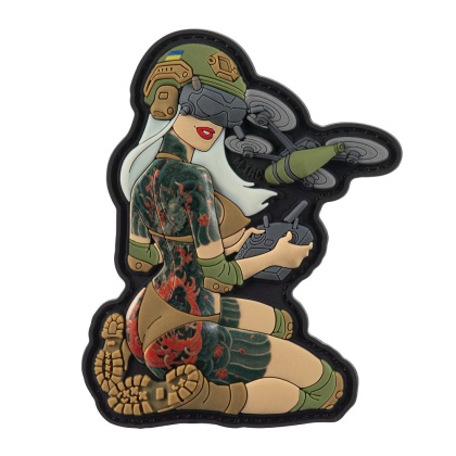 M-TAC Naszywka na rzep Morale Patch Tactical Girl #6 Yellow MC V2 PVC