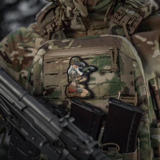 M-TAC Naszywka na rzep Morale Patch Tactical Girl #6 Yellow MC V2 PVC