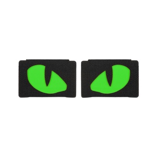 M-TAC Naszywka na rzep Tiger Eyes Laser Cut PAIR Black Green GID