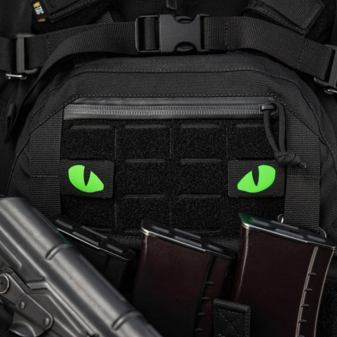 M-TAC Naszywka na rzep Tiger Eyes Laser Cut Molle para Black Green GID