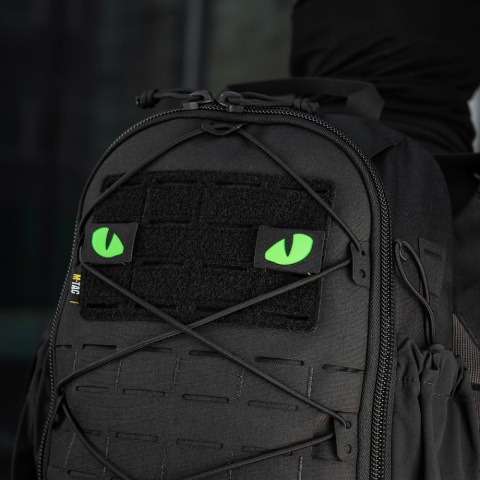 M-TAC Naszywka na rzep Tiger Eyes Laser Cut Molle para Black Green GID