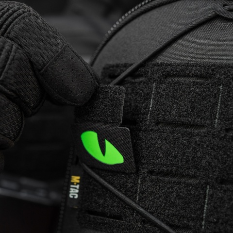 M-TAC Naszywka na rzep Tiger Eyes Laser Cut Molle para Black Green GID