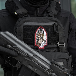M-TAC Naszywka na rzep Valkyrie Haftowana Black Red