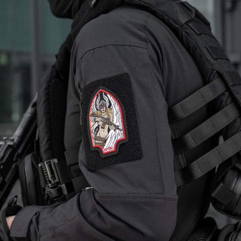 M-TAC Naszywka na rzep Valkyrie Haftowana Black Red