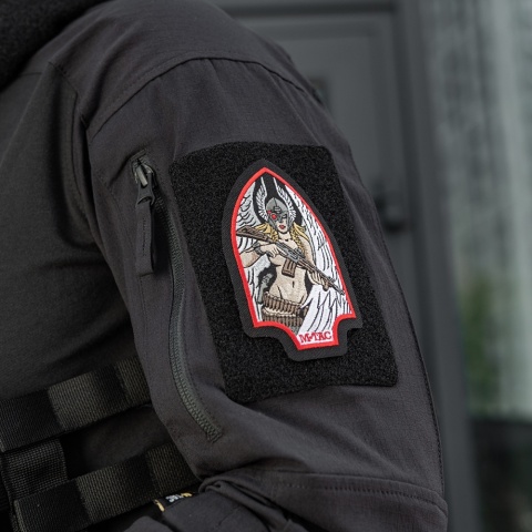 M-TAC Naszywka na rzep Valkyrie Haftowana Black Red