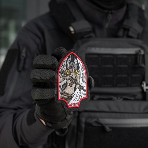 M-TAC Naszywka na rzep Valkyrie Haftowana Black Red