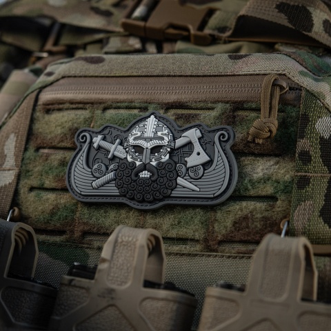 M-TAC Naszywka na rzep Vikings Drakkar Black Grey