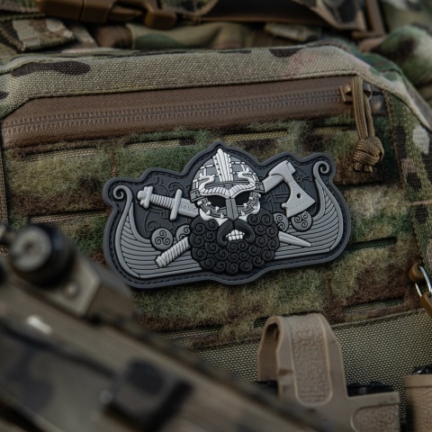 M-TAC Naszywka na rzep Vikings Drakkar Black Grey
