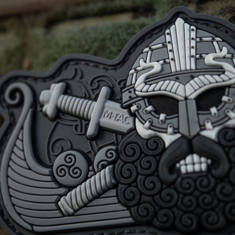 M-TAC Naszywka na rzep Vikings Drakkar Black Grey