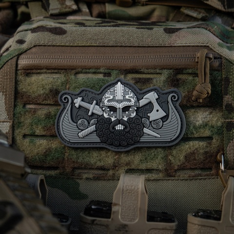 M-TAC Naszywka na rzep Vikings Drakkar Black Grey