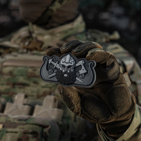 M-TAC Naszywka na rzep Vikings Drakkar Black Grey