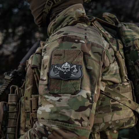 M-TAC Naszywka na rzep Vikings Drakkar Black Grey