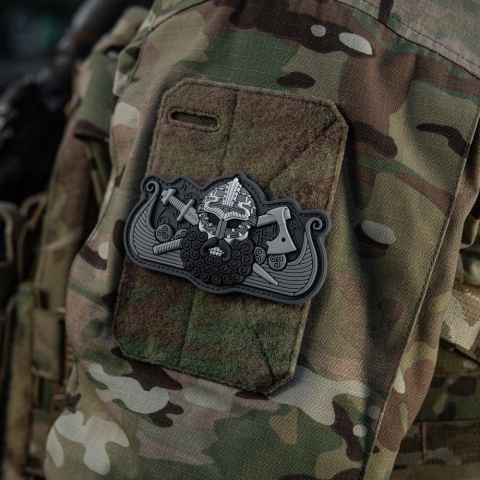 M-TAC Naszywka na rzep Vikings Drakkar Black Grey