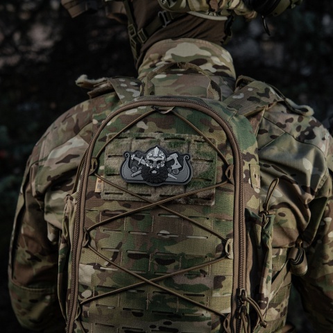 M-TAC Naszywka na rzep Vikings Drakkar Black Grey