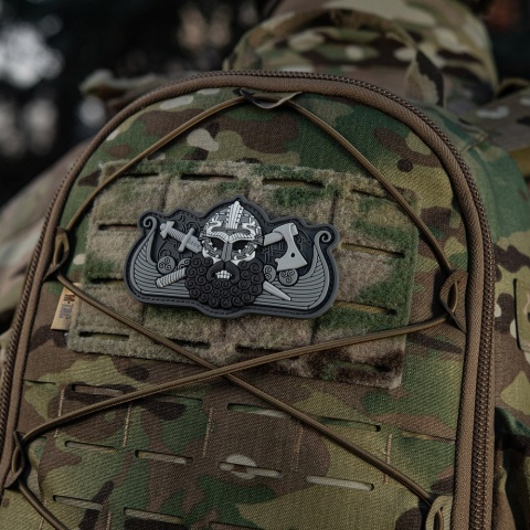M-TAC Naszywka na rzep Vikings Drakkar Black Grey