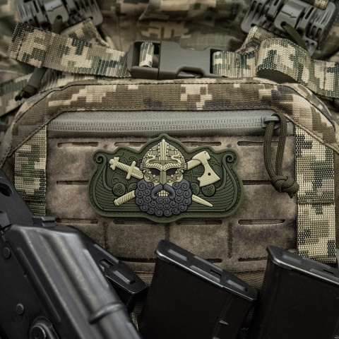 M-TAC Naszywka na rzep Vikings Drakkar Black Olive