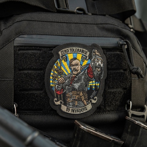 M-TAC Naszywka na rzep Zero Tolerance Haftowana Black