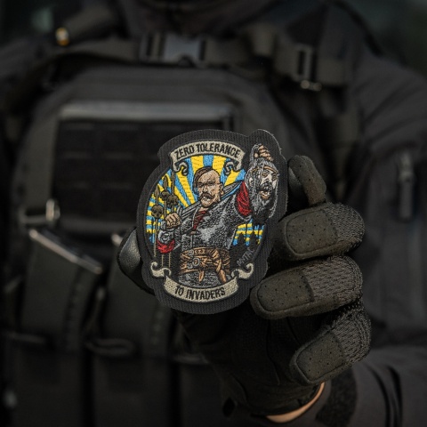 M-TAC Naszywka na rzep Zero Tolerance Haftowana Black