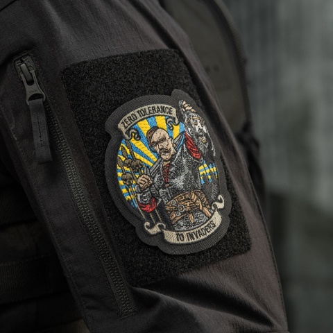 M-TAC Naszywka na rzep Zero Tolerance Haftowana Black