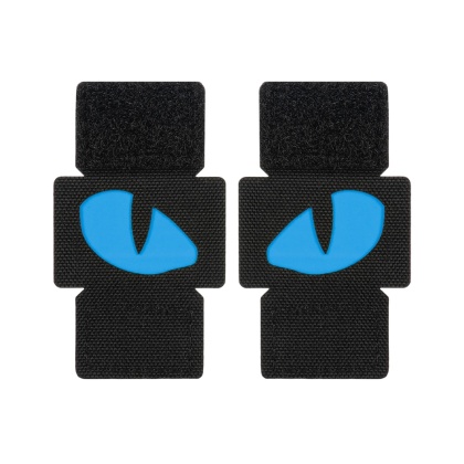 M-TAC Naszywka na rzep Tiger Eyes Laser Cut PAIR Black Blue GID