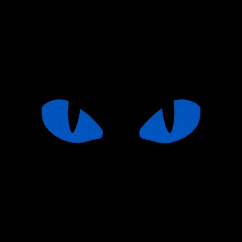 M-TAC Naszywka na rzep Tiger Eyes Laser Cut PAIR Black Blue GID