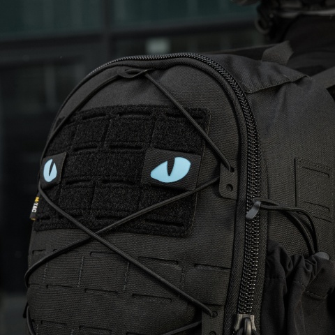 M-TAC Naszywka na rzep Tiger Eyes Laser Cut PAIR Black Blue GID