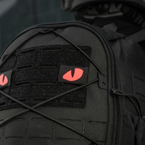 M-TAC Naszywka na rzep Tiger Eyes Laser Cut PAIR Black Red GID