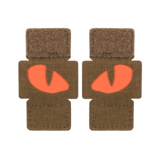 M-TAC Naszywka na rzep Tiger Eyes Laser Cut PAIR Coyote Red GID