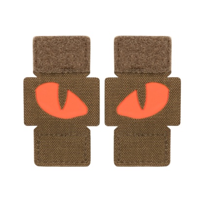 M-TAC Naszywka na rzep Tiger Eyes Laser Cut PAIR Coyote Red GID