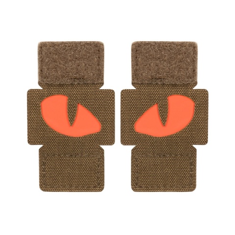 M-TAC Naszywka na rzep Tiger Eyes Laser Cut PAIR Coyote Red GID