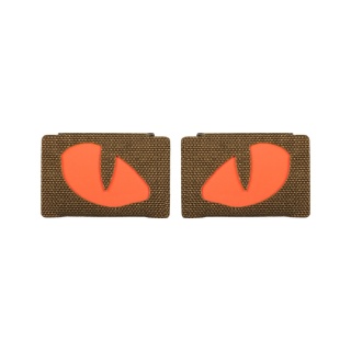 M-TAC Naszywka na rzep Tiger Eyes Laser Cut PAIR Coyote Red GID