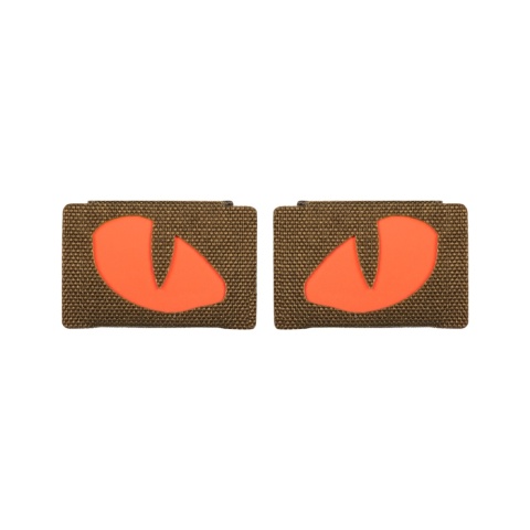 M-TAC Naszywka na rzep Tiger Eyes Laser Cut PAIR Coyote Red GID
