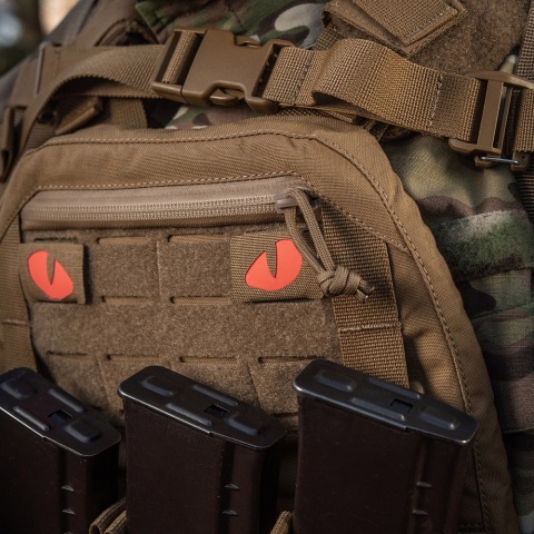 M-TAC Naszywka na rzep Tiger Eyes Laser Cut PAIR Coyote Red GID