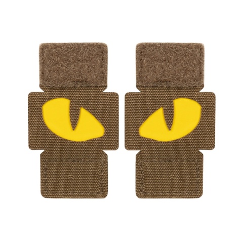 M-TAC Naszywka na rzep Tiger Eyes Laser Cut PAIR Coyote Yellow GID