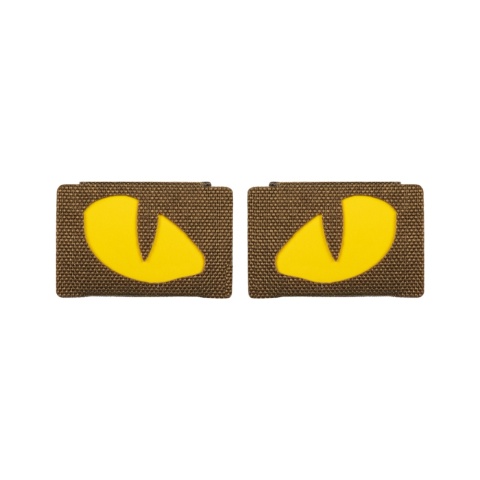 M-TAC Naszywka na rzep Tiger Eyes Laser Cut PAIR Coyote Yellow GID