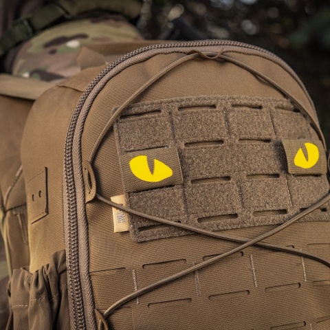 M-TAC Naszywka na rzep Tiger Eyes Laser Cut PAIR Coyote Yellow GID
