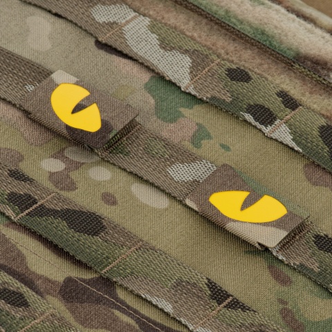 M-TAC Naszywka na rzep Tiger Eyes Laser Cut PAIR MultiCam Yellow GID