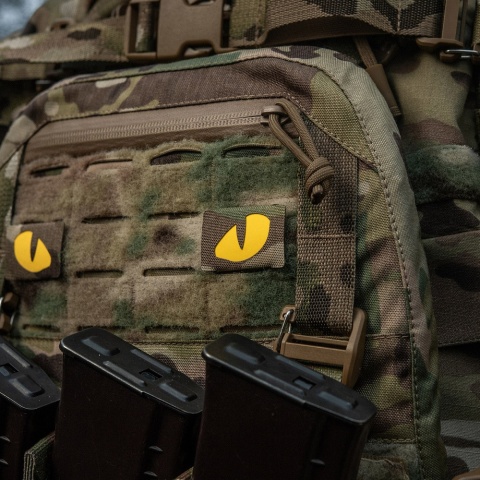 M-TAC Naszywka na rzep Tiger Eyes Laser Cut PAIR MultiCam Yellow GID