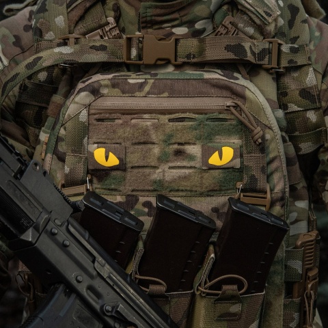 M-TAC Naszywka na rzep Tiger Eyes Laser Cut PAIR MultiCam Yellow GID