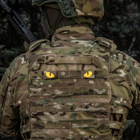 M-TAC Naszywka na rzep Tiger Eyes Laser Cut PAIR MultiCam Yellow GID