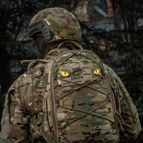 M-TAC Naszywka na rzep Tiger Eyes Laser Cut PAIR MultiCam Yellow GID