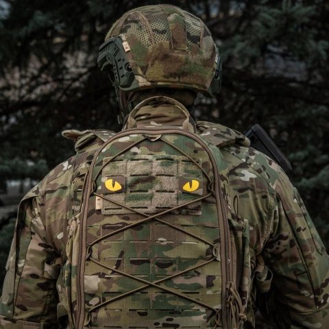 M-TAC Naszywka na rzep Tiger Eyes Laser Cut PAIR MultiCam Yellow GID