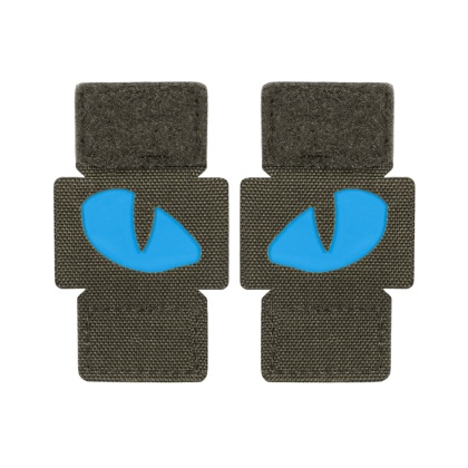 M-TAC Naszywka na rzep Tiger Eyes Laser Cut PAIR Ranger Green Blue GID