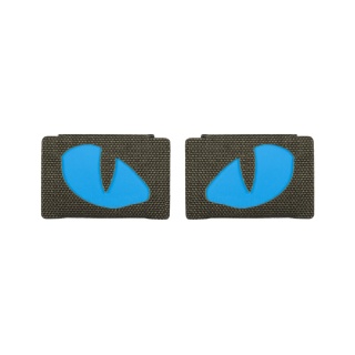 M-TAC Naszywka na rzep Tiger Eyes Laser Cut PAIR Ranger Green Blue GID