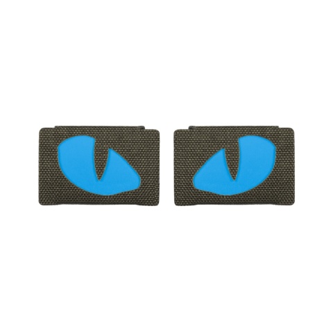 M-TAC Naszywka na rzep Tiger Eyes Laser Cut PAIR Ranger Green Blue GID