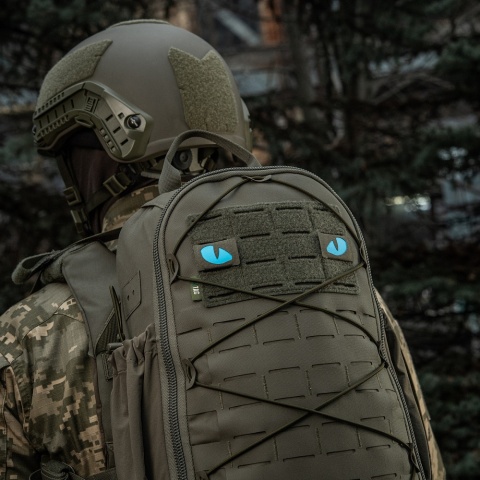 M-TAC Naszywka na rzep Tiger Eyes Laser Cut PAIR Ranger Green Blue GID