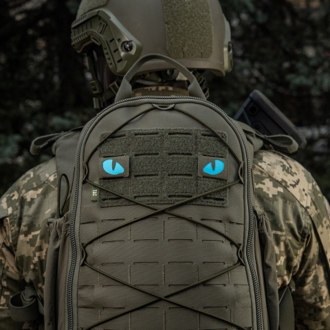 M-TAC Naszywka na rzep Tiger Eyes Laser Cut PAIR Ranger Green Blue GID