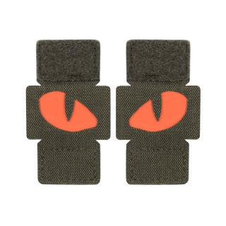 M-TAC Naszywka na rzep Tiger Eyes Laser Cut PAIR Ranger Green Red GID